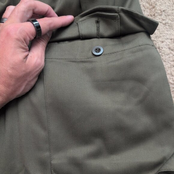 Austrian Military Surplus Lined Overalls, Olive Green/RAL7013 34 waist - Picture 3 of 10